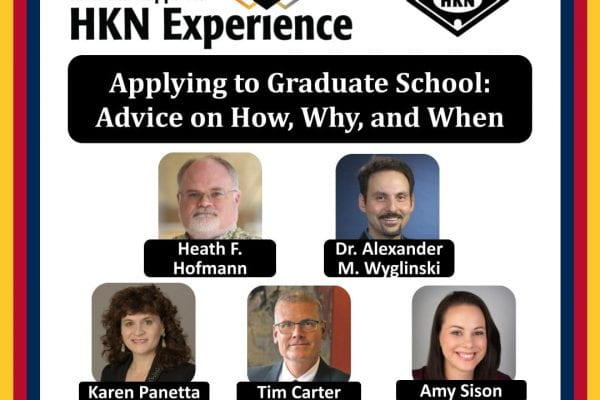 Wyglinski as part of a 2020 IEEE HKN panel focusing on the growth of young professionals via graduate studies